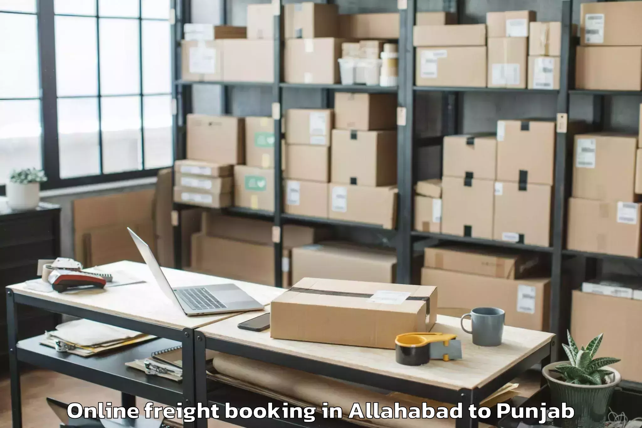 Affordable Allahabad to Zira Online Freight Booking